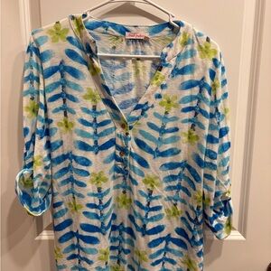 Fresh Produce Blue and Green Top